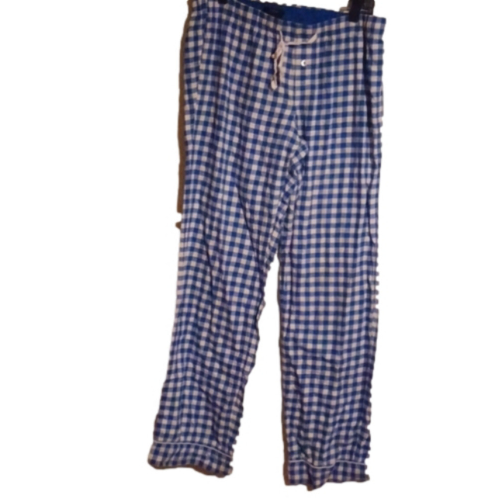 𝅺j.crew comfy blue/  off white checked mens pj pants. Size medium tall.Comfy!